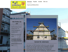 Tablet Screenshot of gkz-geruestbau.de